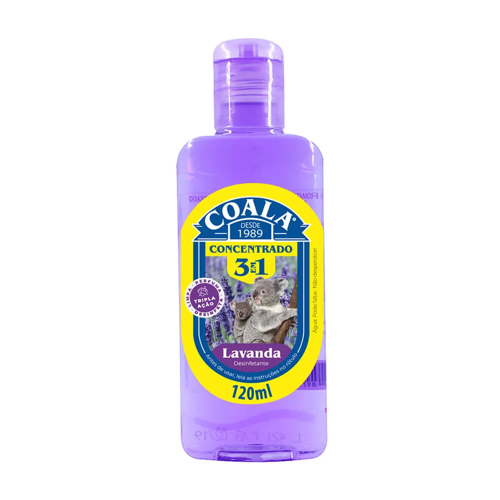 Desinfetante Concentrado 3 em 1 Coala - Lavanda - 120 ml